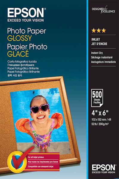 Papir EPSON Glossy 10x15, 500l, 200g/m²