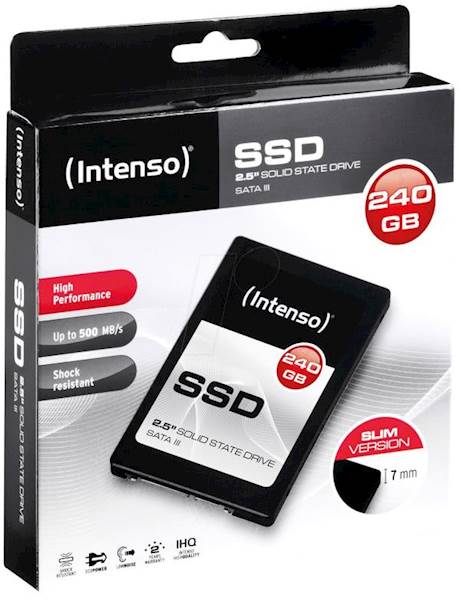 SSD Intenso 2,5" 240GB SATA III HIGH, čita 520 MB/s, zapisuje 500 MB/s