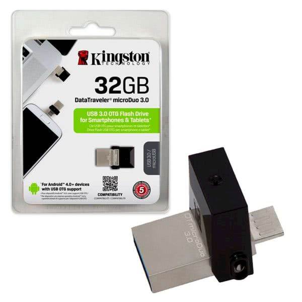 USB Kingston 32GB DTDUO3 3.0, srebro, metal, mikro format
