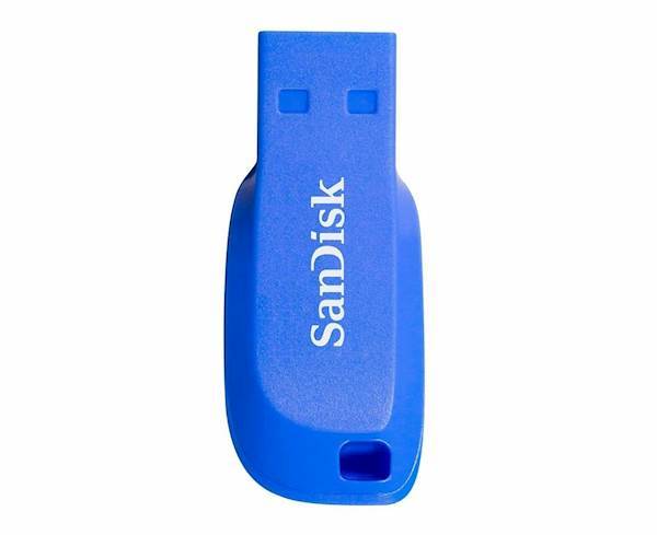 USB SanDisk 64GB CRUZER BLADE plavi 2.0, plava, bez poklopca