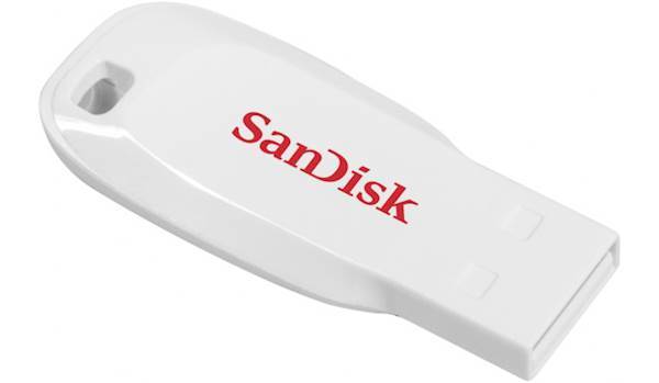 USB SanDisk 16GB CRUZER BLADE bijeli  2.0, bijela, bez poklopca