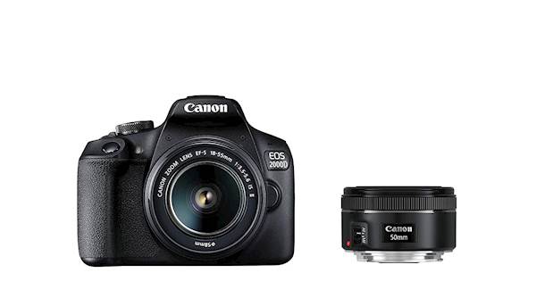 Fotoaparat CANON EOS2000D +1855IS + EF50 1,8