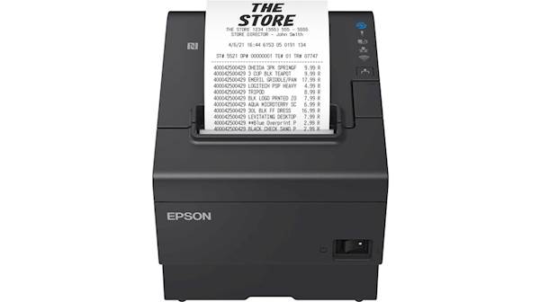 POS printer Epson TM-T88VII-112,USB,ETH,SRL,PS,BLK
